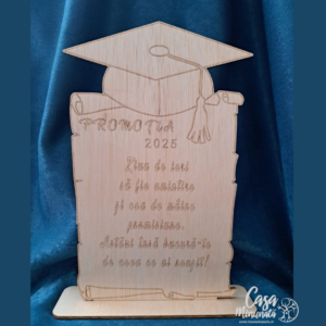 Trofeu din lemn Pergament Absolvire
