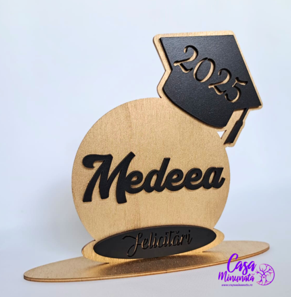 Trofeu personalizat Rotund Absolvire
