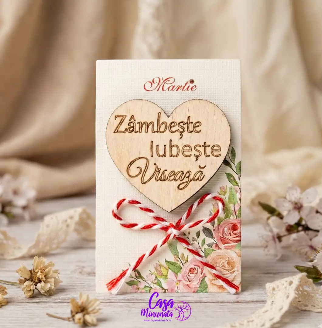 Martisoare din lemn gravate