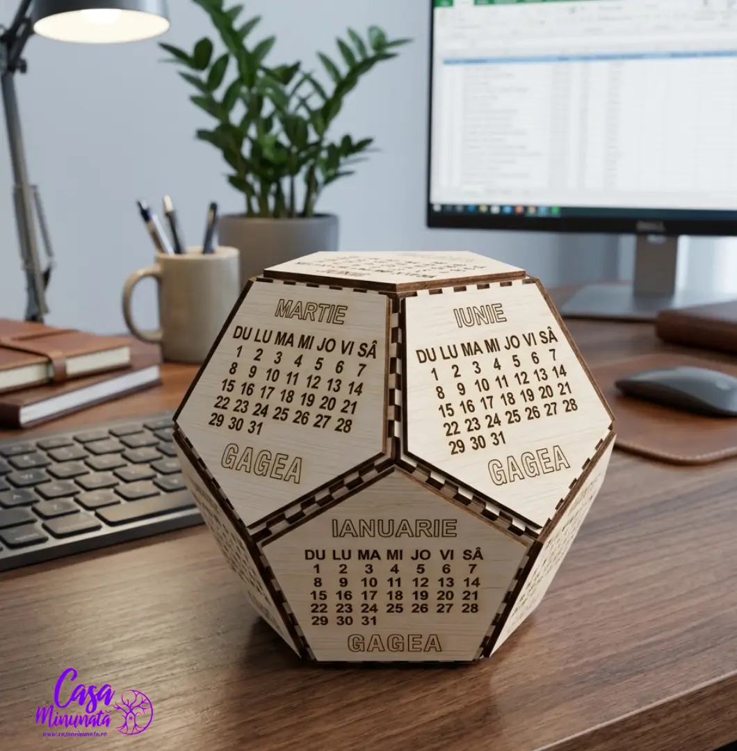 Calendar din lemn 3D